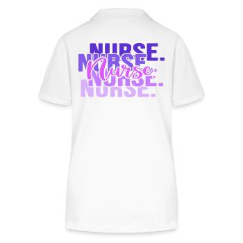 Krankenschwester Intensiv-Pflege Nurse Krankenhaus - Stanley/Stella Frauen Bio-Poloshirt ELLISER - Weiß - Hinten - Anna (173cm)