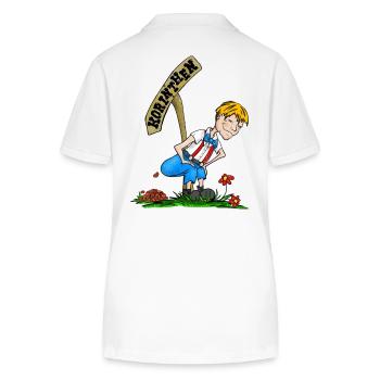 Korinthenkacker blond - Stanley/Stella Frauen Bio-Poloshirt ELLISER - Weiß - Hinten - Anna (173cm)