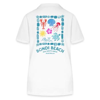 Bondi Beach Marine Souvenir - Stanley/Stella Frauen Bio-Poloshirt ELLISER - Weiß - Hinten - Anna (173cm)