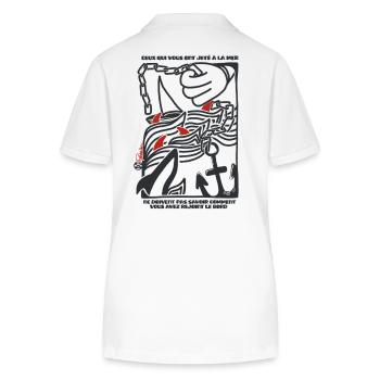 Combat and Divine Protection - Stanley/Stella Women’s Organic Polo Shirt ELLISER - white - Back - Anna (173cm)