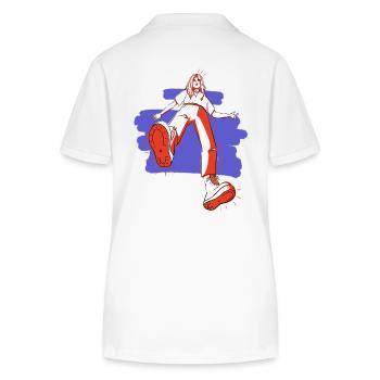 Badass girl - Polo bio ELLISER Stanley/Stella Femme - blanc - Dos - Anna (173cm)