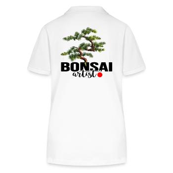 Bonsai bonsai-show shohin bonsaiartist - Stanley/Stella Frauen Bio-Poloshirt ELLISER - Weiß - Hinten - Anna (173cm)