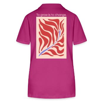 Growth through change – leaf shape pattern - Stanley/Stella Women’s Organic Polo Shirt ELLISER - orchid Flower - Back - Luana (180cm)