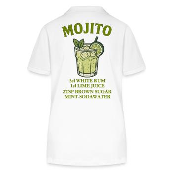 Design Mojito avec citron vert et menthe - Polo bio ELLISER Stanley/Stella Femme - blanc - Dos - Anna (173cm)
