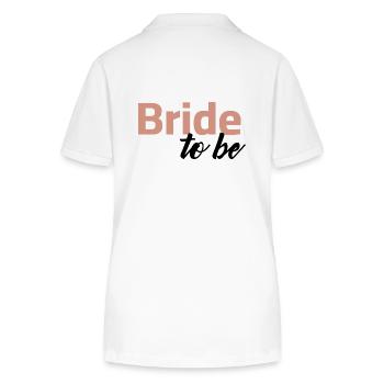 bride to be - Stanley/Stella Frauen Bio-Poloshirt ELLISER - Weiß - Hinten - Anna (173cm)