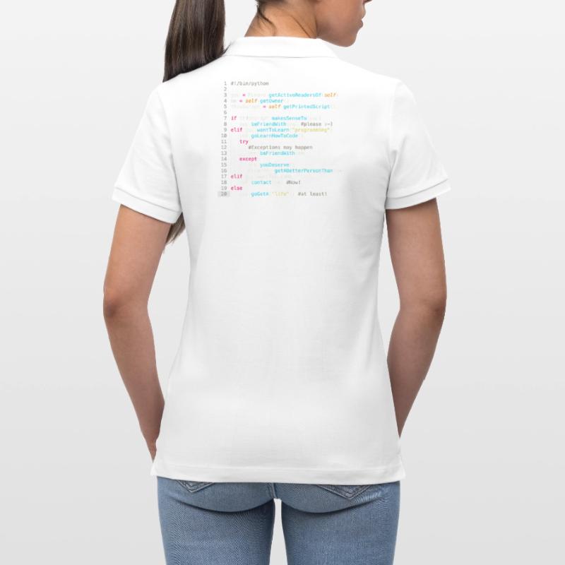 Be friends with programmers (in Python) Stanley/Stella Women’s Organic Polo Shirt ELLISER
