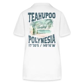 Teahupoo Polynesien Tahiti - Stanley/Stella Frauen Bio-Poloshirt ELLISER - Weiß - Hinten - Anna (173cm)