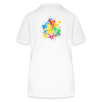 Künstler Abstrakte Kunst Künstlerin Geschenk - Stanley/Stella Frauen Bio-Poloshirt ELLISER - Weiß - Hinten - Anna (173cm)