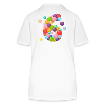 6 years, birthday 6 years, 6 years, I am 6 years old - Stanley/Stella Women’s Organic Polo Shirt ELLISER - white - Back - Anna (173cm)