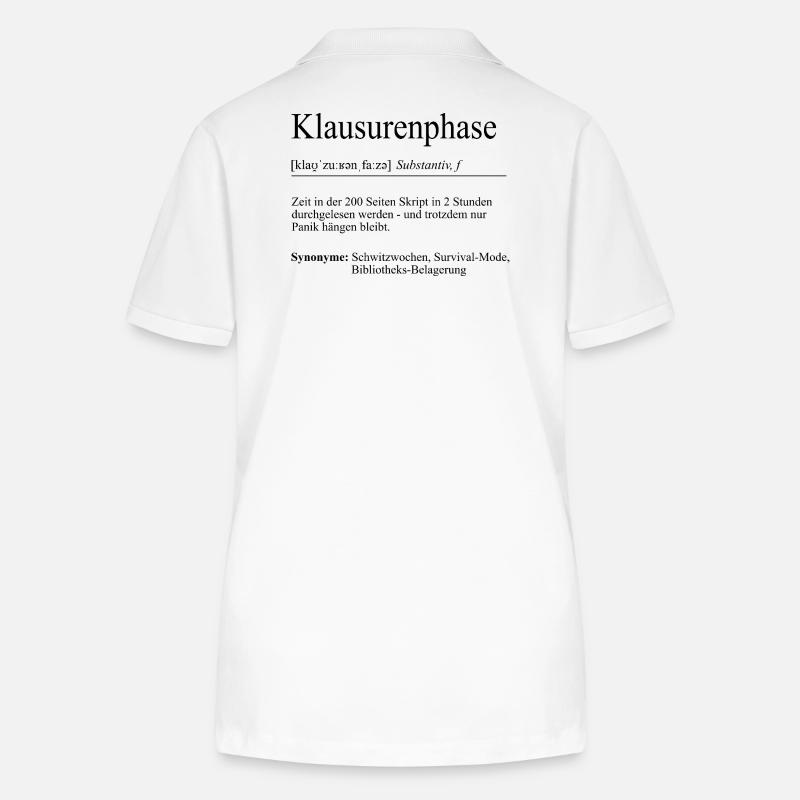 Unispruch "Exam Phase" Gift, Students - Stanley/Stella Women’s Organic Polo Shirt ELLISER - white