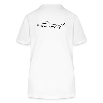 Wildlife Inspired ReefShark - Stanley/Stella Frauen Bio-Poloshirt ELLISER - Weiß - Hinten - Anna (173cm)