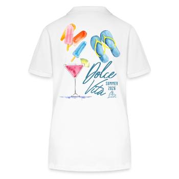 Dolce Vita Summer 2026 - Stanley/Stella Women’s Organic Polo Shirt ELLISER - white - Back - Anna (173cm)