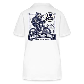 Vélo Rétro VTT Ours Amateur de Vélo - Polo bio ELLISER Stanley/Stella Femme - blanc - Dos - Anna (173cm)