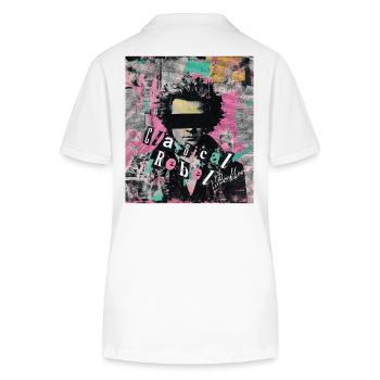 Beethoven Classique rebelle Punk Art Collage - Polo bio ELLISER Stanley/Stella Femme - blanc - Dos - Anna (173cm)