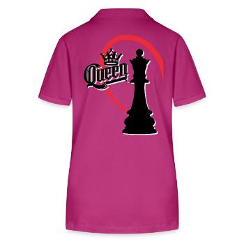 Chess Queen Left Half Heart - Stanley/Stella Women’s Organic Polo Shirt ELLISER - orchid Flower - Back - Luana (180cm)
