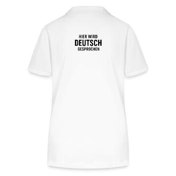 Hier Wird Deutsch Gesprochen - Stanley/Stella Frauen Bio-Poloshirt ELLISER - Weiß - Hinten - Anna (173cm)