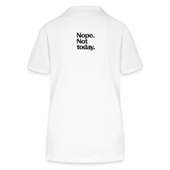 Nein. Nicht Heute. - Stanley/Stella Frauen Bio-Poloshirt ELLISER - Weiß - Hinten - Anna (173cm)