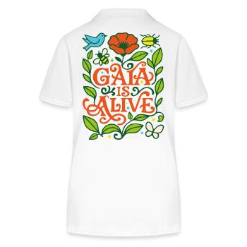 Gaia is alive - Polo bio ELLISER Stanley/Stella Femme - blanc - Dos - Anna (173cm)