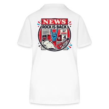 Newspaper News: Rock music is back - Stanley/Stella Women’s Organic Polo Shirt ELLISER - white - Back - Anna (173cm)
