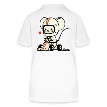 Go-Kart Mouse Racer - Stanley/Stella Women’s Organic Polo Shirt ELLISER - white - Back - Anna (173cm)