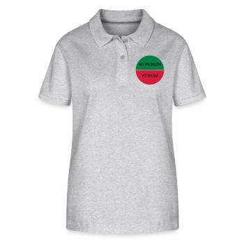Kein Problem vs. Problem - Stanley/Stella Frauen Bio-Poloshirt ELLISER - Grau meliert - Vorne - Anna (173cm)
