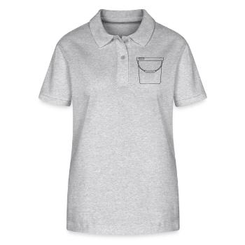 Eimer - Stanley/Stella Frauen Bio-Poloshirt ELLISER - Grau meliert - Vorne - Anna (173cm)