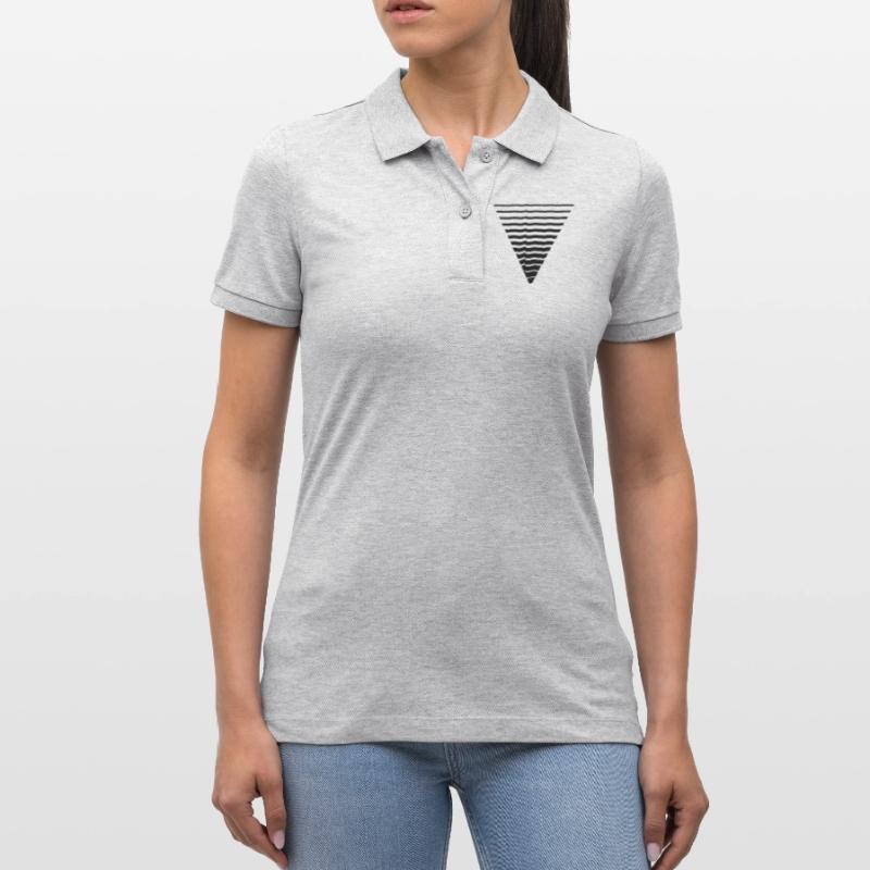 Lines many strokes triangle shape pattern Stanley/Stella Women’s Organic Polo Shirt ELLISER