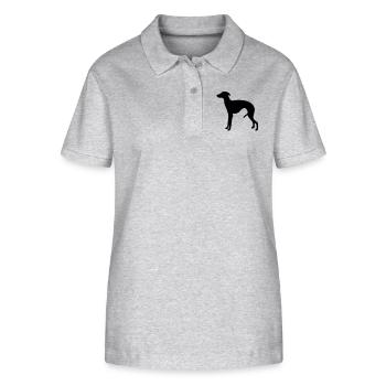 Italienisches Windspiel - Stanley/Stella Frauen Bio-Poloshirt ELLISER - Grau meliert - Vorne - Anna (173cm)
