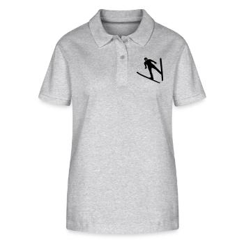 Skydiver - Stanley/Stella Women’s Organic Polo Shirt ELLISER - heather grey - Front - Anna (173cm)