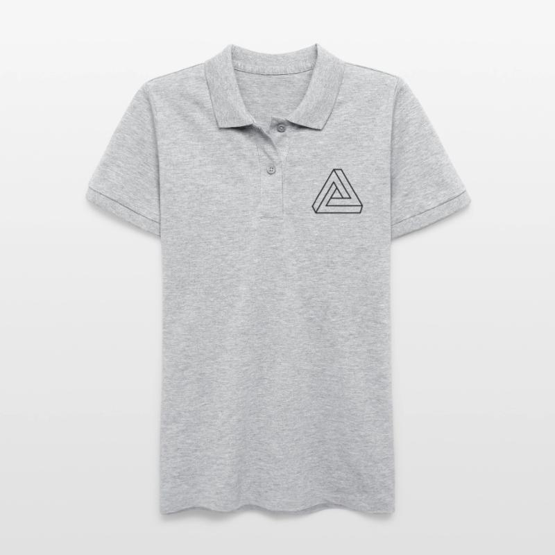 Optical Illusion, Impossible Triangle, mathematics Stanley/Stella Women’s Organic Polo Shirt ELLISER