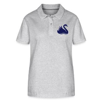 Schatten schwan 1 Farb Vektor - Stanley/Stella Women’s Organic Polo Shirt ELLISER - heather grey - Front - Anna (173cm)
