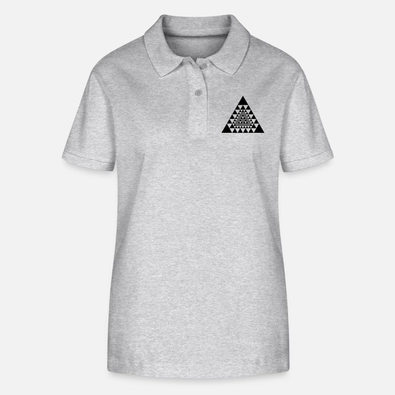 aztec inca mayan triangle design - Stanley/Stella Women’s Organic Polo Shirt ELLISER - heather grey