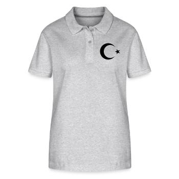 Türkei Mondstern Symbol Stern Sichel Türkiye - Stanley/Stella Frauen Bio-Poloshirt ELLISER - Grau meliert - Vorne - Anna (173cm)