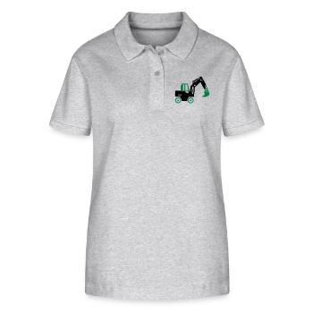bagger - Stanley/Stella Frauen Bio-Poloshirt ELLISER - Grau meliert - Vorne - Anna (173cm)