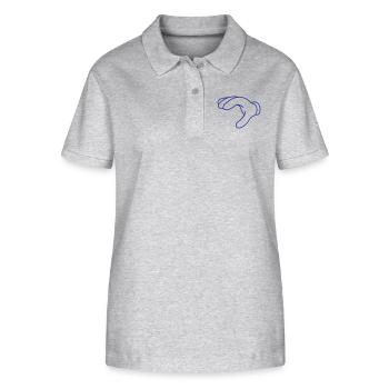 Hand - Stanley/Stella Women’s Organic Polo Shirt ELLISER - heather grey - Front - Anna (173cm)