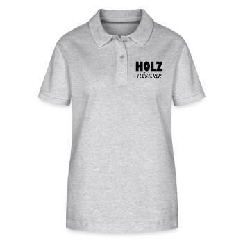 holz flüsterer schreiner - Stanley/Stella Frauen Bio-Poloshirt ELLISER - Grau meliert - Vorne - Anna (173cm)