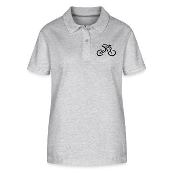 cycling - Stanley/Stella Women’s Organic Polo Shirt ELLISER - heather grey - Front - Anna (173cm)