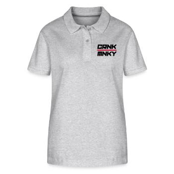CRNK MNKY - Stanley/Stella Frauen Bio-Poloshirt ELLISER - Grau meliert - Vorne - Anna (173cm)