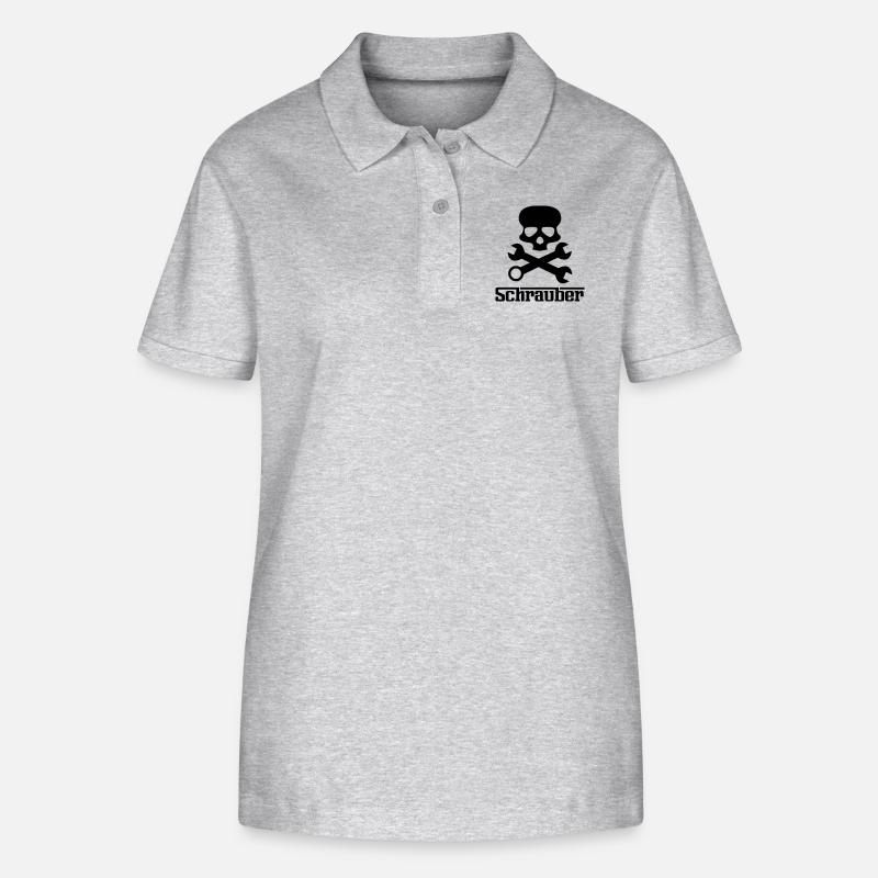 schrauber - Stanley/Stella Frauen Bio-Poloshirt ELLISER - Grau meliert