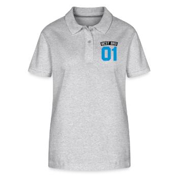 Best Bro - Stanley/Stella Frauen Bio-Poloshirt ELLISER - Grau meliert - Vorne - Anna (173cm)