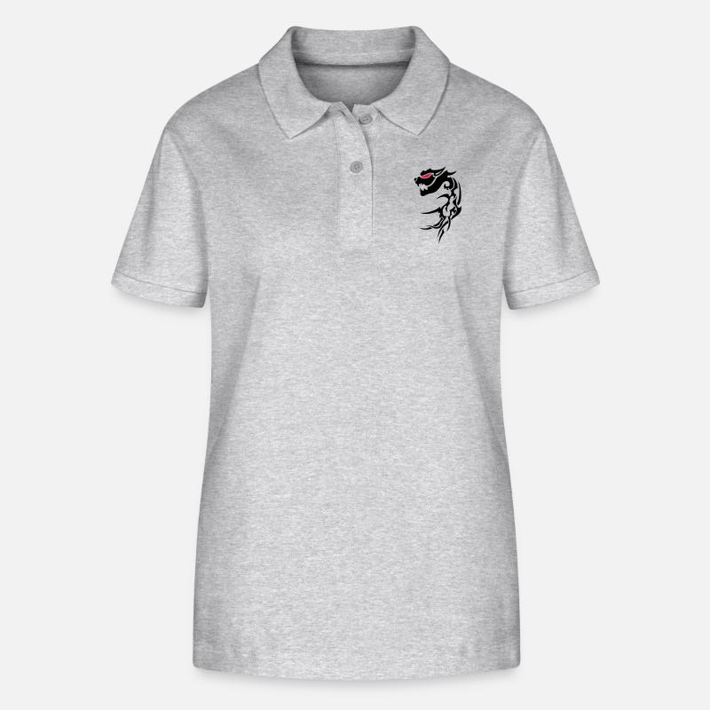 panthère - Polo bio ELLISER Stanley/Stella Femme - gris chiné