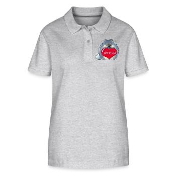 I love my Pom Merle - Stanley/Stella Women’s Organic Polo Shirt ELLISER - heather grey - Front - Anna (173cm)