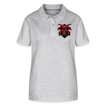 Menpō Mask – Red Black Samurai Style - Stanley/Stella Women’s Organic Polo Shirt ELLISER - heather grey - Front - Anna (173cm)