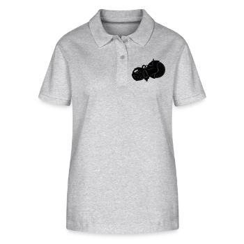 Steinsäge Steinsägemaschine - Stanley/Stella Frauen Bio-Poloshirt ELLISER - Grau meliert - Vorne - Anna (173cm)