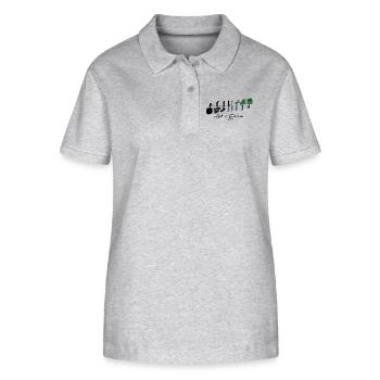 Lassen Sie uns wachsen - Stanley/Stella Frauen Bio-Poloshirt ELLISER - Grau meliert - Vorne - Anna (173cm)