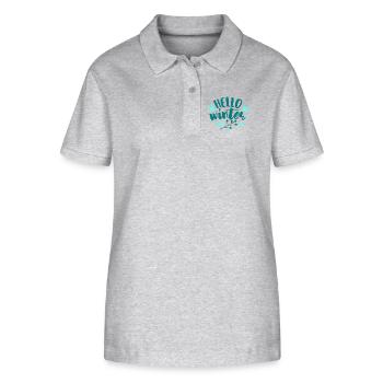 Hallo Winter - Stanley/Stella Frauen Bio-Poloshirt ELLISER - Grau meliert - Vorne - Anna (173cm)