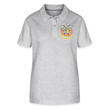 Bigger Boat Ironic Retro Vintage Cartoon - Stanley/Stella Women’s Organic Polo Shirt ELLISER - heather grey - Front - Anna (173cm)