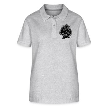Tête de puiche - Polo bio ELLISER Stanley/Stella Femme - gris chiné - Devant - Anna (173cm)