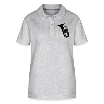Tuba Blasinstrument - Stanley/Stella Frauen Bio-Poloshirt ELLISER - Grau meliert - Vorne - Anna (173cm)
