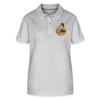 T-Shirt-Design „Kobra“ - Stanley/Stella Frauen Bio-Poloshirt ELLISER - Grau meliert - Vorne - Anna (173cm)